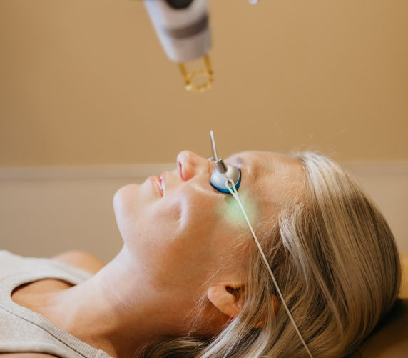Person receiving Glass Skin Laser Facial treatment