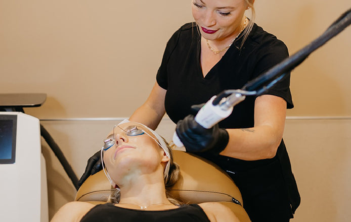 Woman receiving a Photofacial treatment 
