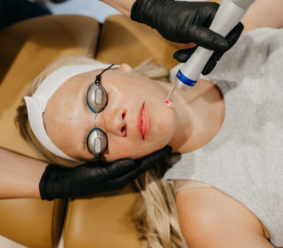 Person receiving Pico Laser Facial